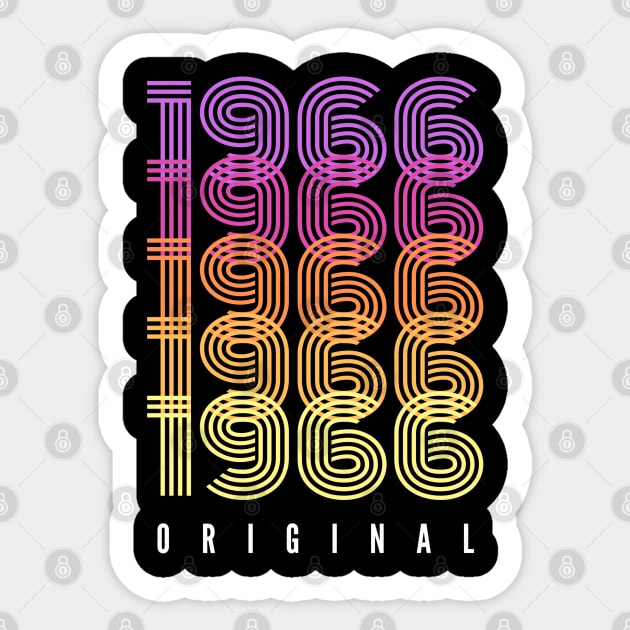 Born in 1966 - 1966 Birthday Gift - 1966 Original Sticker by Design By Leo